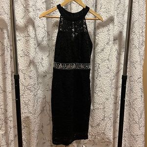 Black Lace halter dress